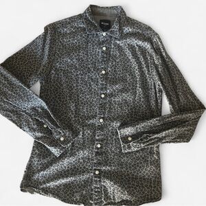 Only & Sons Men's Leopard-Print Long-Sleeve Shirt